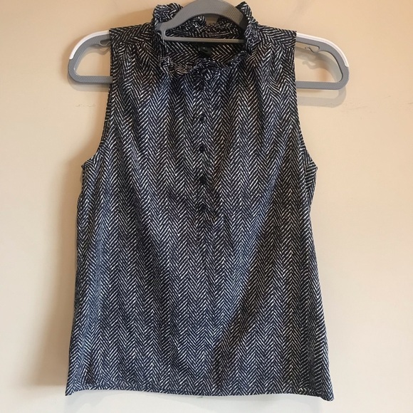 J. Crew Factory | Printed Teagan Ruffled Popover 4 - Picture 1 of 4